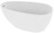 LAVITA Freistehende Badewanne Lacrima 1670 Acryl 167x84x56 cm Badewannen Oval Form Moderne Acryl-Wanne Freistehend 2 Personen 250 L Antimikrobielle Beschichtung Weiß Glanz