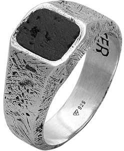 HG HAZE & GLORY Ring Herren aus 925 Sterling Silber, Schmuck Männer, Silberring oxidiert, Cool, Fire Starter