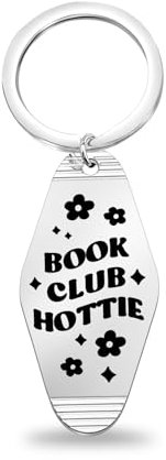 CENWA Book Club Hottie Schlüsselanhänger Buch Wurm Motel Schlüsselanhänger Lustiges Autozubehör, GRAU