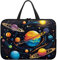 Suhoaziia Custodia per computer portatile, borsa per computer portatile, borsa per tablet con maniglia, adatta per notebook da 10 a 17, pianeti galassia colorati, 12