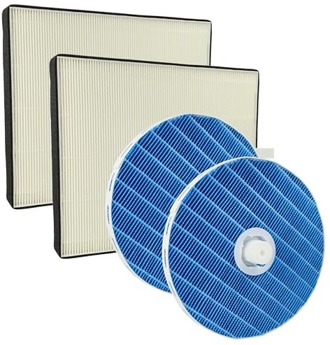vhbw 4-teiliges Filter-Set Ersatz für Philips FY5156/10 | FY1114 für Luftreiniger / Luftwäscher - Filter, Befeuchtungselement