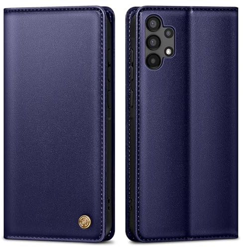 Handyhülle für Samsung Galaxy A13 4G/5G/A04S Hülle, Premium Lederhülle Schutzhülle Tasche für Samsung A13 Hülle Wallet Kartenfach Standfunktion Flip Case für Galaxy A13 Klappbar,Blau