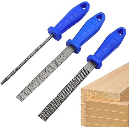 Juego de s de Madera - Escofinas de Madera para carpintería Juego de s de Metal de 3 Piezas,de escofina de Acero al Carbono Dar Forma a Metal, Cuero, Madera