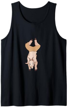 Ziege Yoga Spielzeug Ziege Stofftier Plüsch Ziege Yoga Party Spiel Tank Top