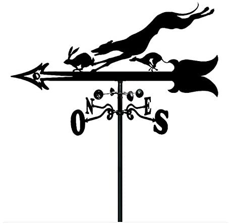 Girouette Montée Sur Le Toit Girouette Métallique, Girouette Indicateur de Direction Du Vent, Girouette Décorative En Forme de Kangourou Soufflé Par Le Vent Dans Le Jardin de Toit de La Cour de Ferme