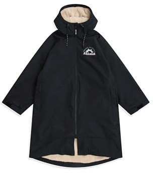 Animal Hazey Wasserdichter Strandparka für Damen – Warmer Regenmantel mit Taschen Fleecefutter und verstellbarer Kapuze – Frühling, Sommer, Outdoor, Urlaub