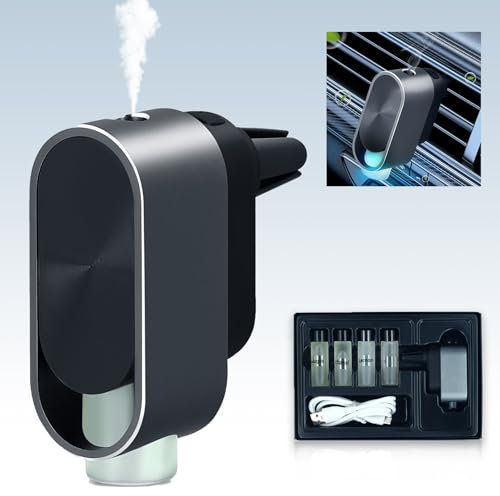 Smart Car Air Freshener Diffuser, Rechargeable with 3 Adjustable Modes, Aroma Diffuser, Car Aroma Diffuser with 3 Levels of Adjustable Intelligent Car Diffuser