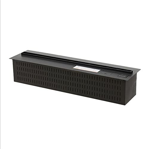 Wasserdampf Elektrischer Kaminofen Wasserdampf Kamin Einbau Elektrischer Kamin 39,3 Zoll Länge 3D zerstäubte Kamine mit Fernbedienung, Metallplatte, Schwarz Elektronik,