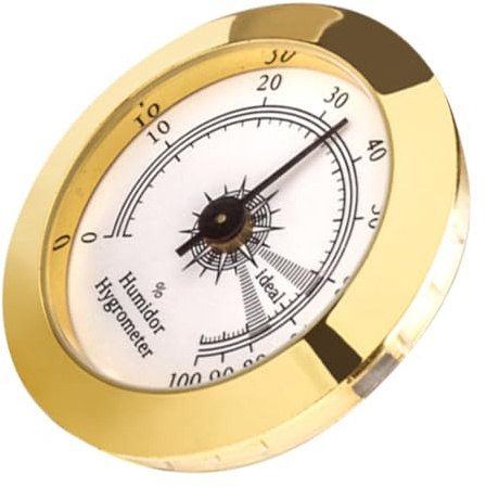 TOBBOMEY Hygrometer Feuchtigkeitsmesser Für -humidor -humidor-zubehör Mechanischer Zigarrenhumidor Mechanisches Humidor-zubehör -humidor-messgerät Glas