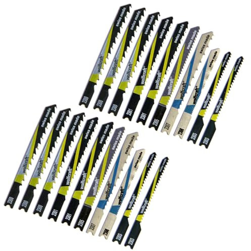 sopomarkt24 Stichsägeblätter Set 20-teilig | Swiss Made | Für Holz (HCS) & Metall (HSS) | U-Schaft Aufnahme | Kompatibel mit Black & Decker, Kress, Ryobi, Skil u. v. m. | In Kombi-Box