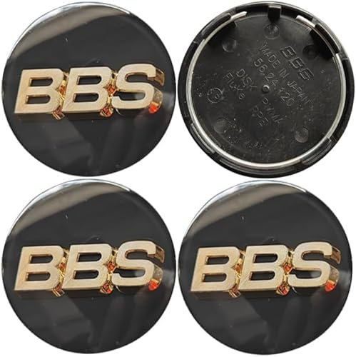 lvjiena 4 pièces Cache Moyeu pour BBS 70mm, Haute Qualité ABS Étanche Capuchons de Moyeu de Roue Centre de Jante Capuchons Badge Logo,B