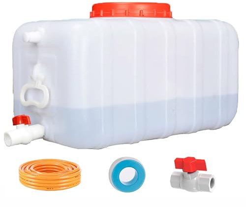 ZHJLF Réservoir d'eau De Camping Qualité Alimentaire Grand Seau en Plastique pour Randonnée Chasse Voyage Car Extérieur Rectangulaire(Size:25L/6.6gallon)