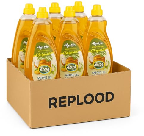 Detersivo Lavatrice Gel Ecologico Bio per Alga – 36 Lavaggi, 1950ml | Confezione da 2, 4 o 6 Pezzi | Naturale ed Efficace (6)