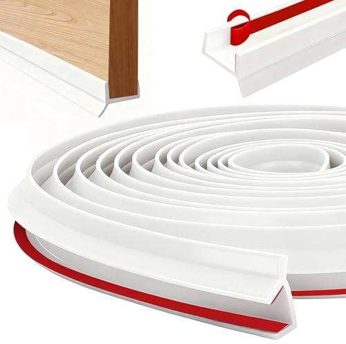 Niuny Perfil de Sellado para Rodapié de Cocina 5M Rodapié para Muebles de Cocina Silicona Junta de Perfil de Zócalo de Cocinas para Grosor de Madera de 15mm 16mm 17mm Resistente al Agua y al Polvo