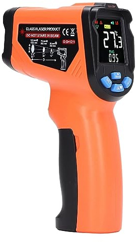 Walfront Thermomètre Infrarouge Numérique Portatif Industriel TH06-20°C~750°C (-4°F~1382°F) 1 pour les Alarmes Haute et Basse Température pour les Fours de Cuisine Industriels
