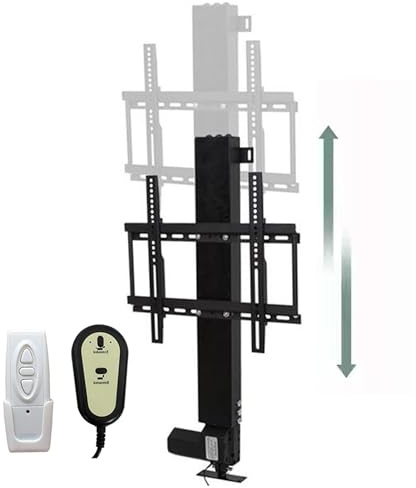 QICBYING Elektrischer TV-Lift – Elektrischer TV-Standfuß Mit Fernbedienung, Teleskopisch Höhenverstellbarer, Automatischer Hubmechanismus, Hubsystem Mit Zwei Betriebsmodi(14-32inch)