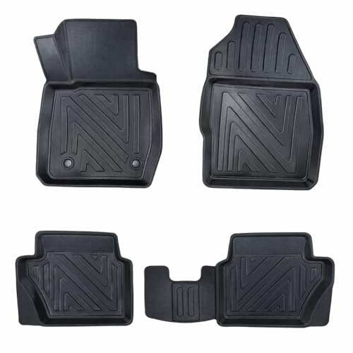 fussmattenprofi.com Fußmatten für Ford Fusion 2002-2012 – Maßgeschneiderte Allwetter Gummimatten mit Carbonfaser-Optik, Hochrand TPE Autofussmatten, Wasserdicht & Geruchslos Zubehör