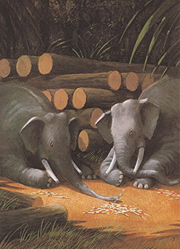 Inkognito Postkarte A6 • 16038 ''Arbeitselefanten Künstler: Gerhard Glück • Satire