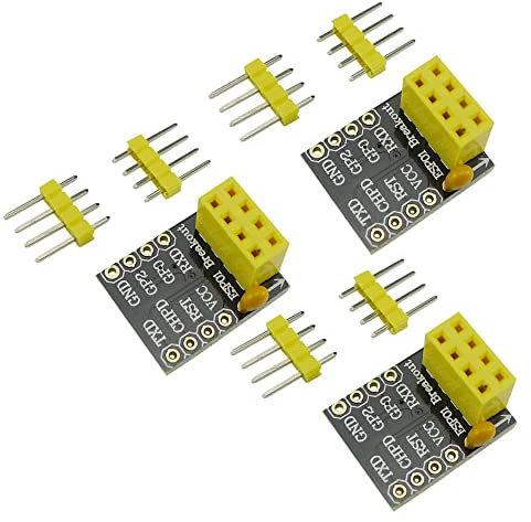 Aihasd 3PCS ESP8266 ESP-01 ESP01S Breakout Board Breadboard Adapter UART PCB für Serial WiFi Transceiver Netzwerk