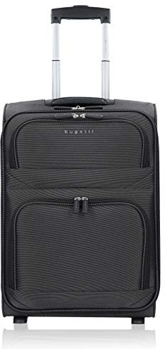 bugatti Lima Trolley 52cm, Weichgepäck Koffer in schwarz, Kleiner Koffer leicht