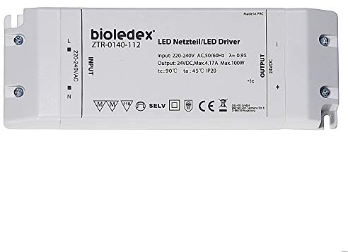 Bioledex 100W 24V DC LED Netzteil, 230VAC Wechselspannung zu 24V DC Gleichspannung