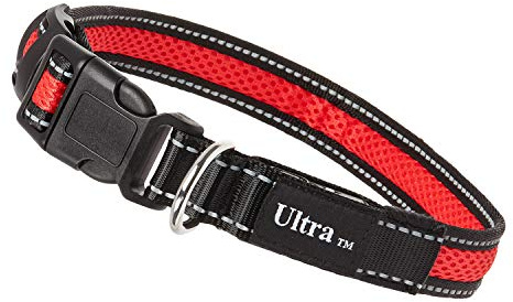 Large Red Light Up Dog Collar Flashing LED Dog Collar LED Dog Light Dog Safety Collar for Walks USB Rechargeable Dog Collar Light Adjustable Night Safety Flashing Dog Collar LED Collar Dog Colar