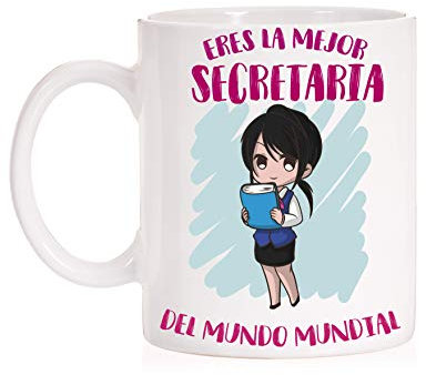 FUNNY CUP Taza Eres la Mejor Secretaria del Mundo Mundial. Taza Divertida de Regalo (Secretaria)