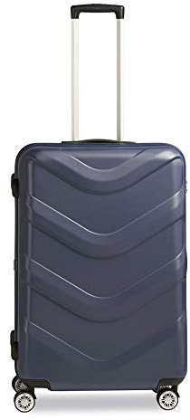 STRATIC Arrow 2 Hartschalen-Koffer Trolley Reisekoffer Rollkoffer 4 Rollen TSA-Zahlenschloss, Größe L, Blue