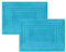 Class Home Collection 2er Pack Frottee Badvorleger | Doppelpack Duschvorleger 50x70 cm | Türkis