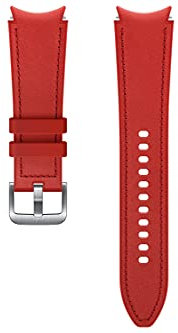 Samsung Watch Strap Hybrid Leather Band - Official Samsung Watch Strap - 20mm - M/L - Red