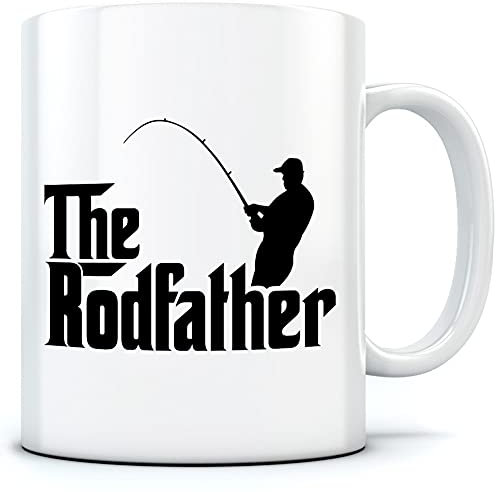 The Rodfather - Mug for Tea Coffee - Fishing Fisherman Angling One Size White