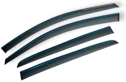K - KONNEKT Wind Deflector Set for VW Golf MK7 | Set of 4 - Front and Rear | 2014-2019 (Chrome)