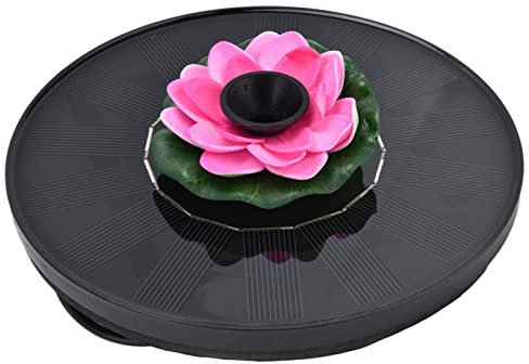 Pompe de Fontaine Solaire, Pompe à Eau de Fontaine de Nénuphar, Mini Fontaine d'eau Solaire Flottante pour Piscine D'étang de Jardin de Bains d'oiseaux en Plein Air(Rose)