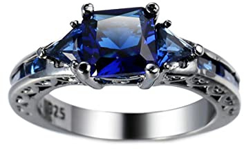 Lieson Schwarz Ringe Damen, Hochzeit Ringe Vergoldet Jahrgang Trauringe Damen