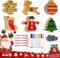 Lanpn Kits Manualidades navideñas para Niños, Christmas Decoración de Vacaciones Colgante de Madera navideño DIY Decor Wood para Pintar Adultos (48 Piezas)