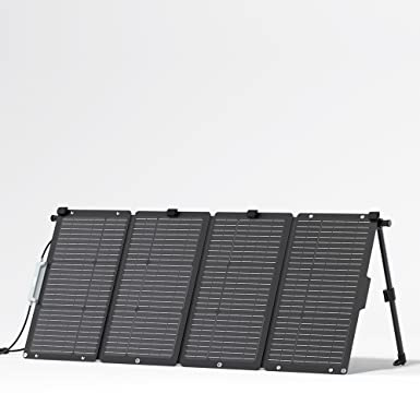 Litheli Panneaux solaires portables 100 W, chargeur de batterie solaire avec béquille réglable, kit de panneau solaire pliable IP65 pour camping-car, maison