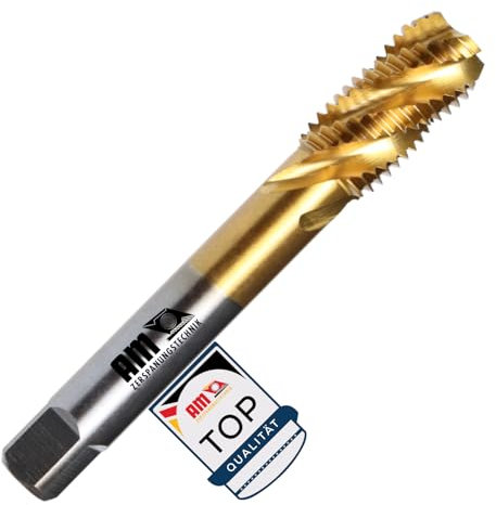 AM-Zerspanungstechnik Gewindeschneider M3-M30 | Hochwertiger Gewindebohrer | Universeller Sacklochgewindebohrer Handgewindebohrer & Maschinengewindebohrer in Einem - Sackloch HSS-TIN, M20 x 2,5