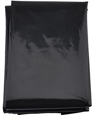 MEAOR Polyethylenfolie Schwarze Gewächshausfolie, Extra Dick Reißfest Gartenfolie aus Polyethylen, Verdunkelungsplane wasserdichte Abdeckfolie, Gewächshaus-Polyfolie Tunnelfolie (2 x 10 m)
