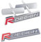 2 stück 3D Metall R Design Auto Emblem + Front Kühlergrillplatte Emblem Badge Aufkleber Styling für Volvo S60 V60 XC60 S60 V40 (Rot)