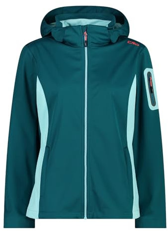 CMP Damen Hoodie Zip Jacke, deep lake-acqua, 36