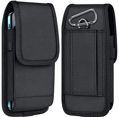 ykooe Handy Gürteltasche Vertikal Handytasche mit Gütelclip für iPhone Samsung Xiaomi Smartphone (L)