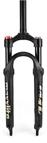 ZECHAO 24inches Fahrrad Federgabel MTB,Ultraleichte Aluminiumlegierung 90mm Reise Air Supension Frontgabel 1-1/8 Manuelle Sperrung Fahrrad Federgabel