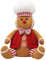 Lebkuchenmann Weihnachtsbaumspitze Dekorationen, Ingwer Weiß Rot Grün, Lustige Xmas Plüsch Gefüllte Lebkuchen-Hugger Dekor für Weihnachtsbaum Weinflasche Vorhang Ornamente, Typ 1 Mann