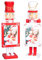 SHATCHI 38cm Red/White Wooden Christmas Nutcrackers Personalise Photo Frame - 2pcs Set - Soldiers King Puppet Figurines Xmas Home Decoration Ornament