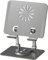 Buchständer zum Lesen, Kochbuchständer mit 360° drehbarer Basis, Laptop-Ständer höhenverstellbar, Buchhalter zum Lesen, Notebook-Ständer für Schreibtisch, Tablet (Silber)