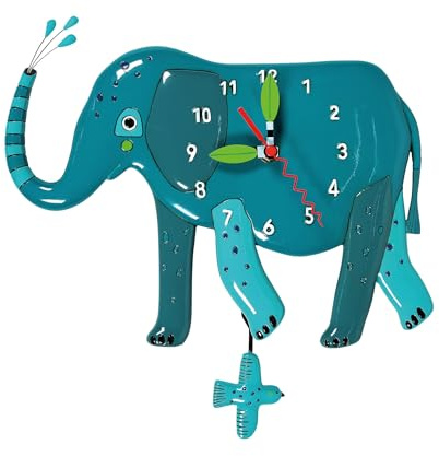 Enesco 6014455 Allen Designs Tischuhr, sanfter Riesenelefant, 23,6 cm