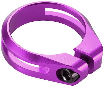 Sattelklemme Rennrad Sattelstütze Klemme 34,9mm Sattelrohr Mit Titan Schraube MTB Fahrrad Schellen Radfahren Zubehör Schnellspanner SattelstüTze (Color : 31.8 purple)