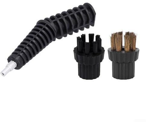 Set di spazzole e testine in nylon in ottone compatibili con scopa a vapore per X5, 1 connettore per ugello, 1 testina in ottone, 1 testina in nylon