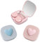 2 PCS Custodia Per Lenti a Contatto Con Specchio, mini contenitore per lenti a contatto, Lenti a Contatto Caso Per Viaggio,Mini Porta Lenti a Contatto Da Viaggio (Rosa, Blu)