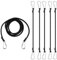 BREANIFULL 6 Stück Spanngummi mit Karabiner 50cm/100cm/150cm Gepäckspanner Expander Strapazierfähige Expander mit Haken Extra Stark Gummispanner für Sonnensegel, Tarps, Garten, Fahrrad, Auto, Ladung